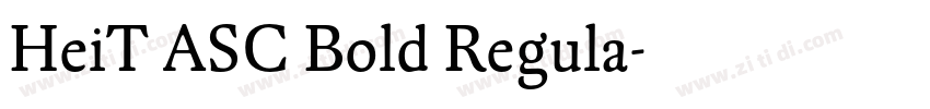 HeiT ASC Bold Regula字体转换